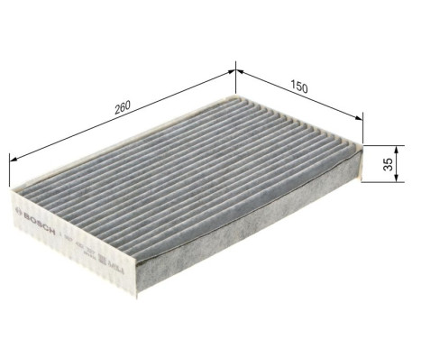 Filter, interior air R2327 Bosch, Image 9