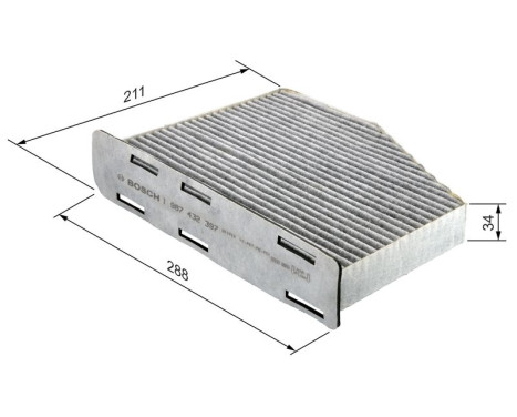 Filter, interior air R2397 Bosch, Image 9