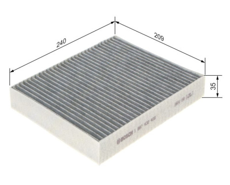 Filter, interior air R2409 Bosch, Image 9