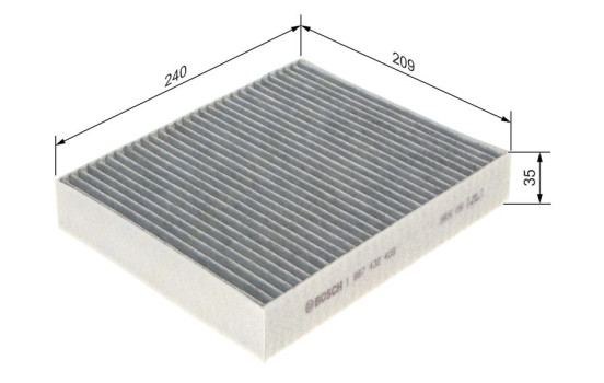 Filter, interior air R2409 Bosch, Image 8