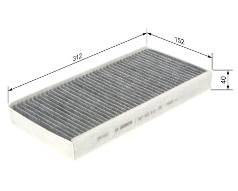 Filter, interior air R2412 Bosch, Image 9