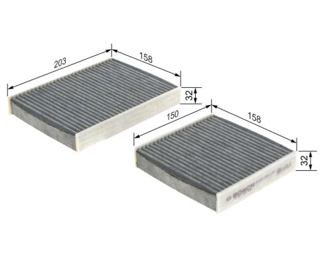 Filter, interior air R2436 Bosch, Image 9