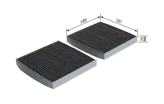 Filter, interior air R2542 Bosch, Image 5