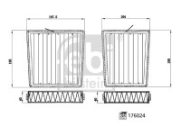Filter set, cabin filter 176024 FEBI