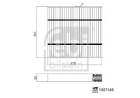 Interior filter 1007489 FEBI