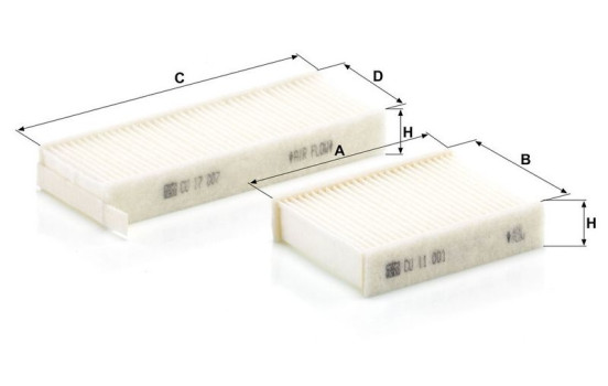 Interior filter CU 17 009-2 Mann, Image 2