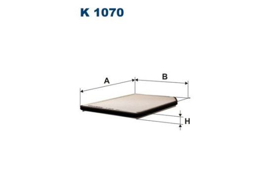 Interior filter K 1070 Filtron