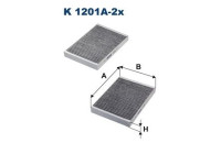 Interior filter K 1201A-2x Filtron