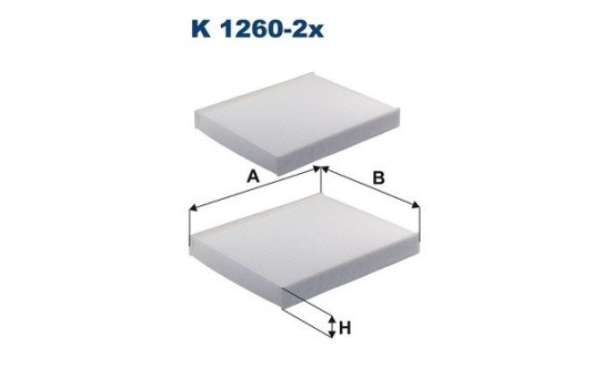 Interior filter K 1260-2x Filtron