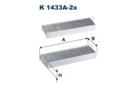Interior filter K 1433A-2x Filtron