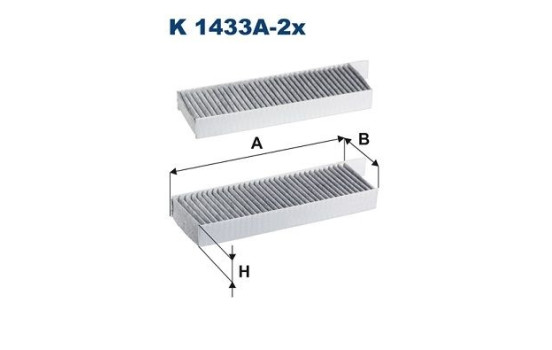 Interior filter K 1433A-2x Filtron
