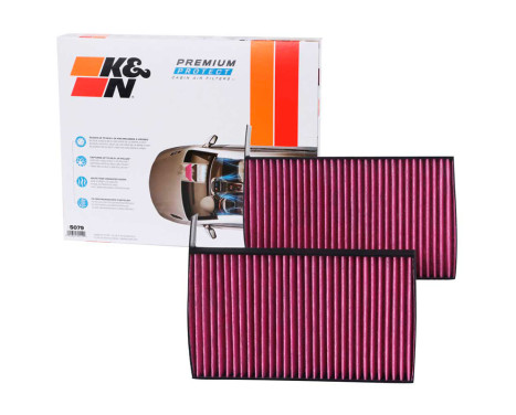 K&N Premium Single-Use Cabin Air Filter (2 pcs) for Tesla various models (DVF5079) K&N, Image 3