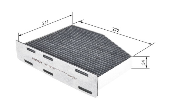 R2597 Carbon air filter Bosch, Image 4