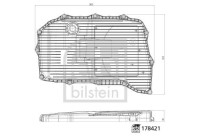 Hydraulic filter, automatic transmission 178421 FEBI