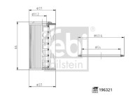 Hydraulic filter, automatic transmission 196321 FEBI