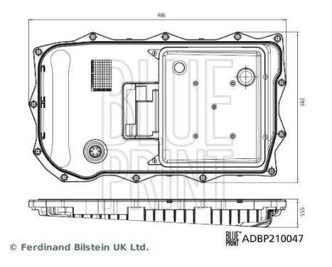 Hydraulic filter, automatic transmission ADBP210047 Blue Print, Image 4
