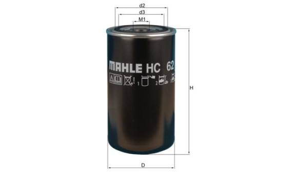 Hydraulic Filter, automatic transmission HC 62 Mahle