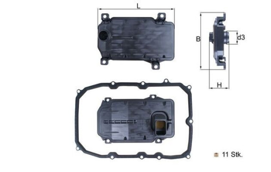 Hydraulic Filter, automatic transmission HX 187KIT Mahle