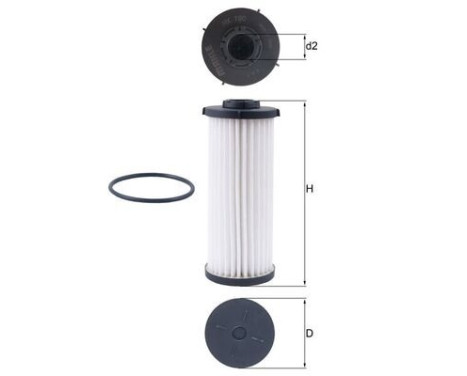 Hydraulic filter, automatic transmission HX 190D Mahle