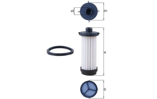 Hydraulic filter, automatic transmission HX 232D Mahle