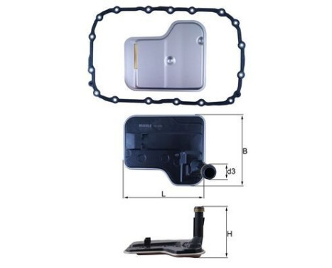 Hydraulic filter, automatic transmission HX 240D Mahle