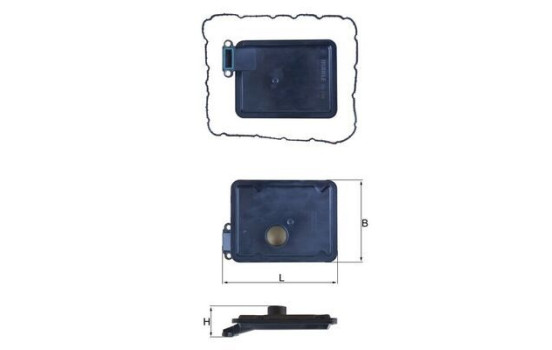 Hydraulic filter, automatic transmission HX 254D Mahle