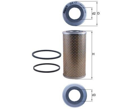 Hydraulic Filter, automatic transmission OX 17D Mahle, Image 4