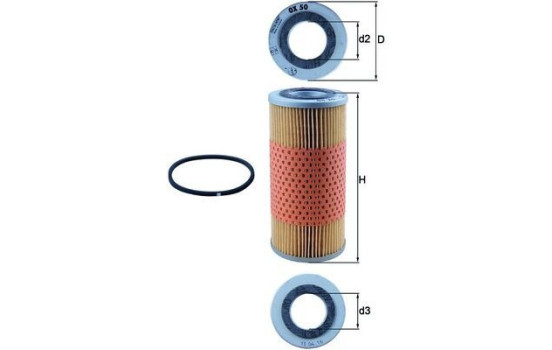 Hydraulic Filter, automatic transmission OX 50D Mahle
