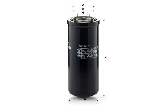 Hydraulic filter, automatic transmission WH 1257/3 MANN-FILTER, Image 2