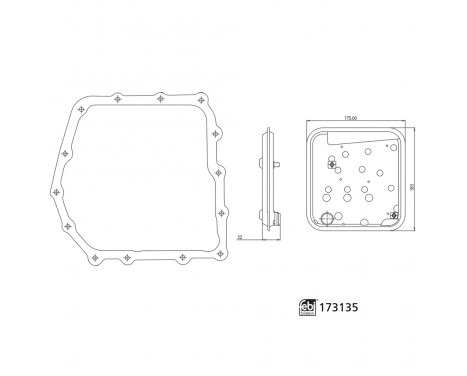 Hydraulic Filter Set, automatic transmission 173135 FEBI