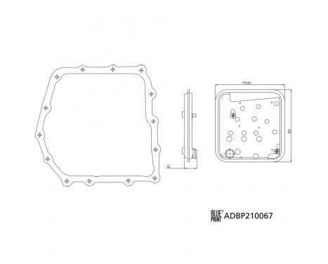 Hydraulic Filter Set, automatic transmission ADBP210067 Blue Print