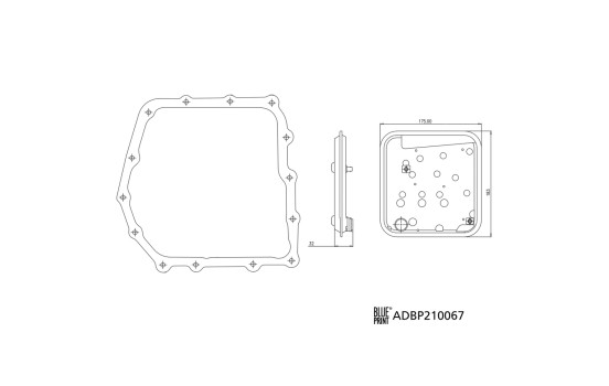 Hydraulic Filter Set, automatic transmission ADBP210067 Blue Print