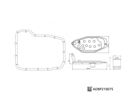 Hydraulic Filter Set, automatic transmission ADBP210075 Blue Print