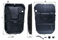 Oil pan, automatic HX 196 KIT Mahle