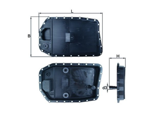 Oil Pan, automatic transmission HX 154 Mahle