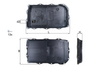 Oil sump, automatic transmission HX 184KIT Mahle