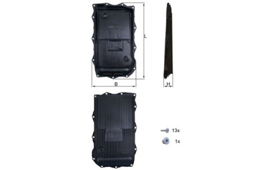 Oil sump, automatic transmission HX 184KIT Mahle, Image 2