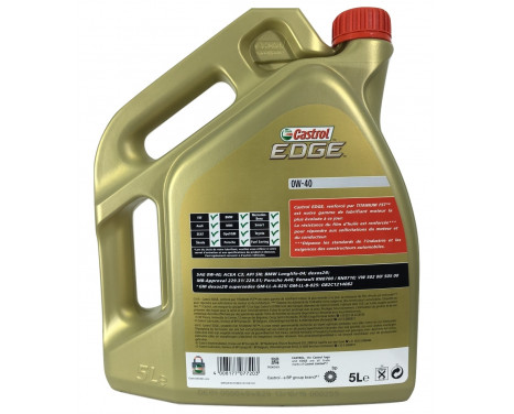 Engine Oil Castrol Edge 0W40 C3 5L, Image 3