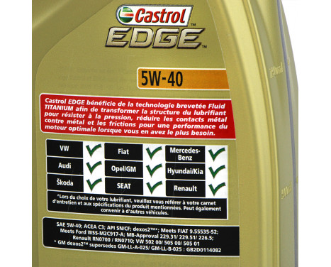 Engine oil Castrol Edge 5W40 C3 1L, Image 3