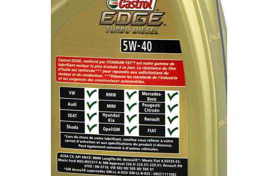 Engine Oil Castrol Edge Turbo Diesel 5W40 C3 1L, Image 4