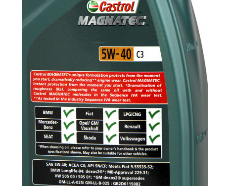 Engine oil Castrol Magnatec 5W40 C3 1L, Image 3