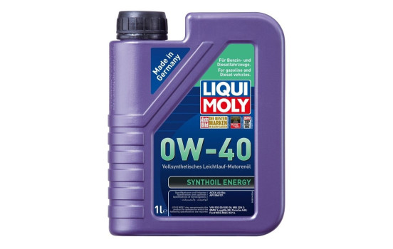 Engine oil Liqui Moly Synthoil Energy 0W40 A3/B4 1L, Image 2