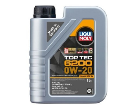 Engine oil Liqui Moly Top Tec 6200 0W20 C5 1L, Image 2