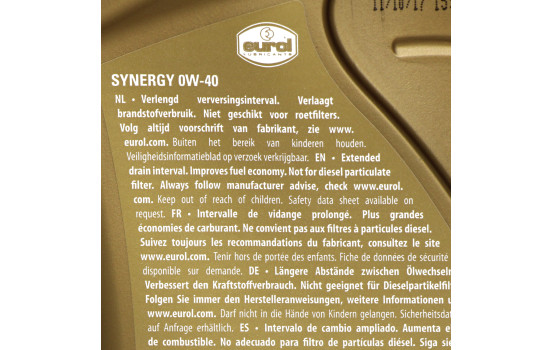 Eurol Synergy engine oil 0W40 A3/B4 1L, Image 5