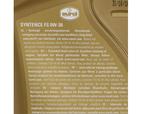 Motor oil Eurol Syntence FS 0W30 C3 1L, Image 3