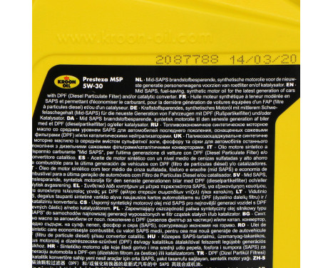 Motor oil Kroon-Oil Presteza MSP+ 5W30 C2/C3 1L, Image 2