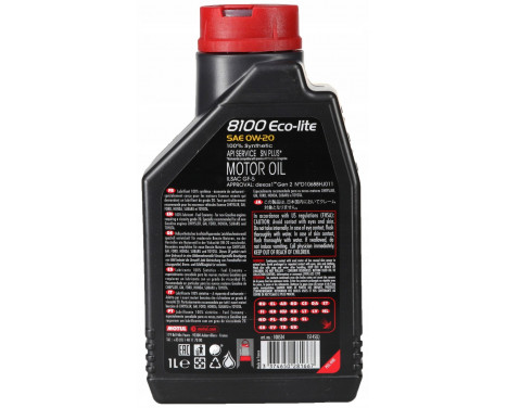 Motul Engine Oil 8100 0W20 1L, Image 2