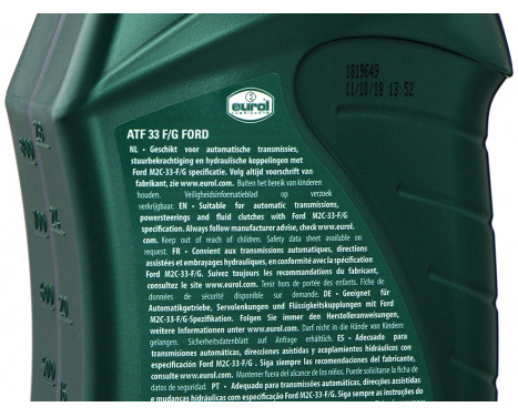 Gearbox oil Eurol ATF 33 F/G 1L, Image 2