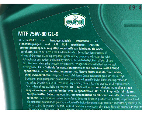 Gearbox oil Eurol MTF GL5 75W-80 1L, Image 3