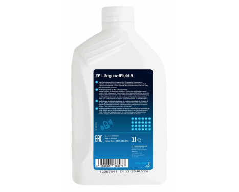 Transmission Oil ZF Automatic Transmission Lifeguard Fluid 8 1L, Image 4